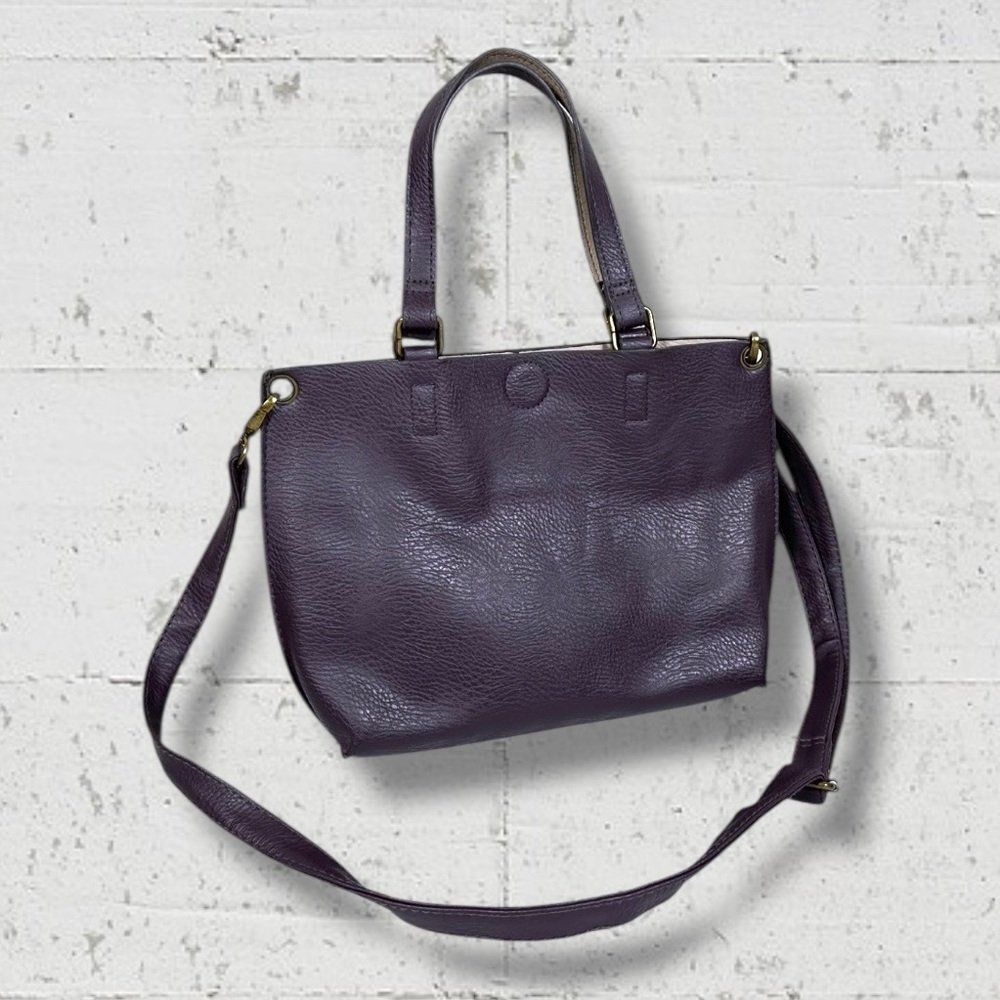 G.H. Bass & Co. Pebbled Vegan Leather Crossbody Tote Bag